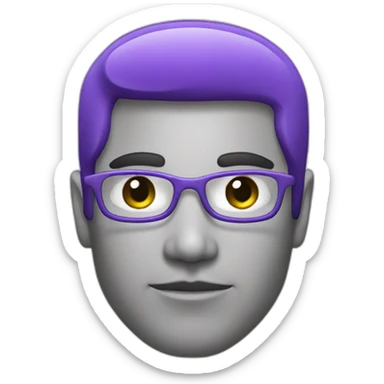 KK silver with purple outline sticker