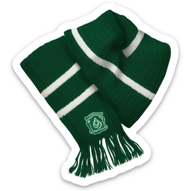 dark green knitted Slytherin scarf sticker