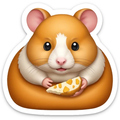 eat hamster sticker