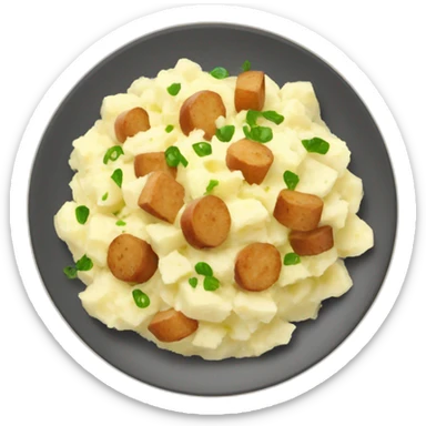 Mashed potato sausage salad sticker
