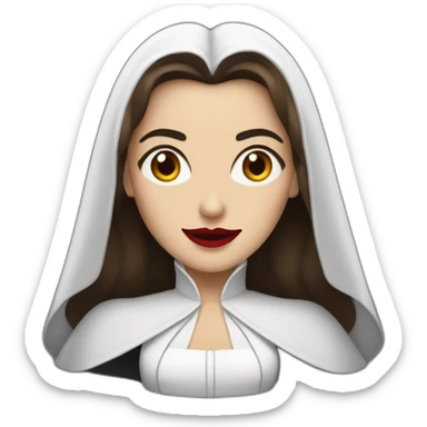 femme blanche brune déguisée en dracula sticker