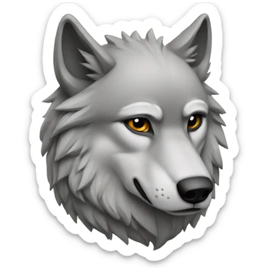 Alpha wolf sitting down thinking about life sticker