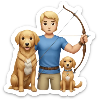 un archer avec un pets  sticker