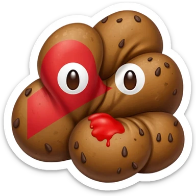 Make a Indonesian flag but there's poop inside the flag sticker