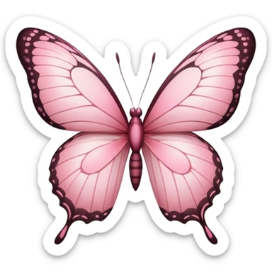 Pink butterfly sticker