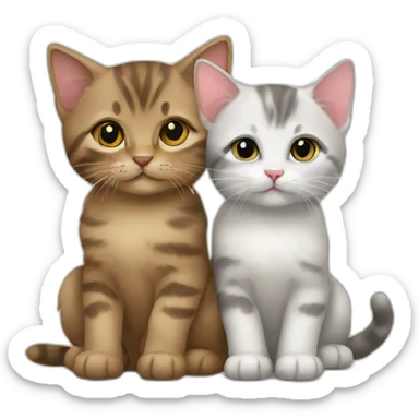 two kitten best friends sticker