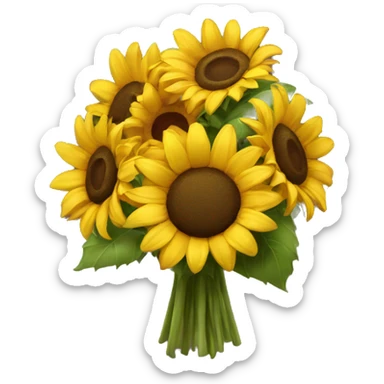 sunflower bouquet sticker