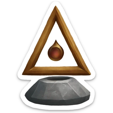 create an emoji that refers to the philosopher's stone, the symbol of alchemy.  The symbol consists of a larger circle that circumscribes a triangle which contains a square inside it. sticker