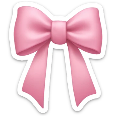 light pink bow on light pink bow sticker