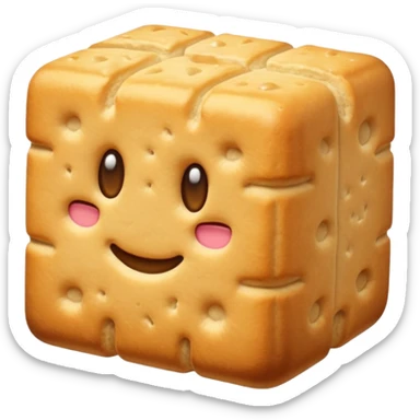 Square shaped biscuit sticker