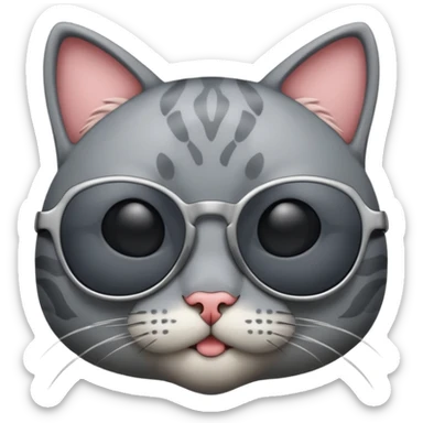 Cat with sunglasses sticker