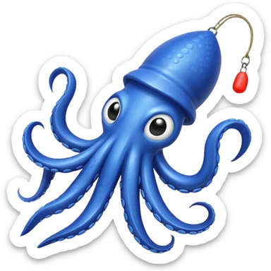 squid fake bait fishing sticker