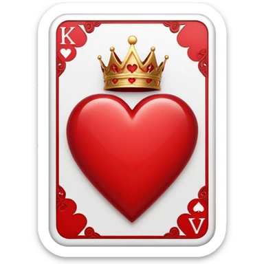 King of Hearts poker card  with out the card only the symbols sticker