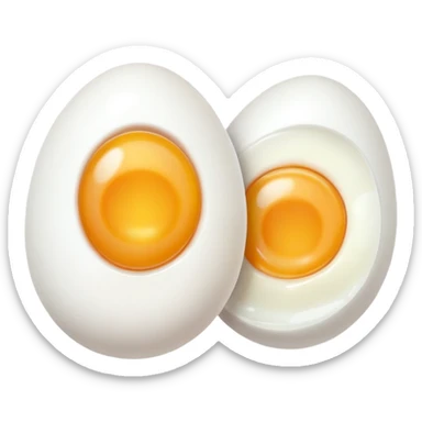2 whole eggs rotated slightly sticker