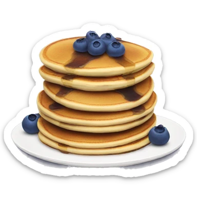 Blueberry stacked pancakes sticker