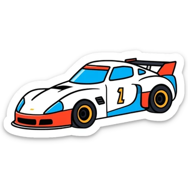 Race car sticker