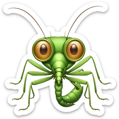 mantis with a monocle  sticker