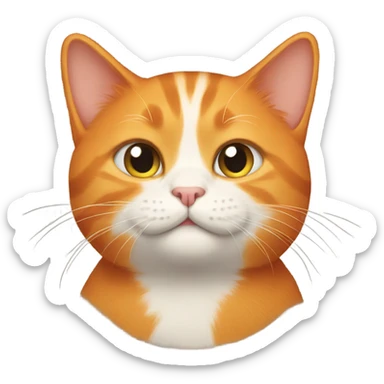 orange cat sticker