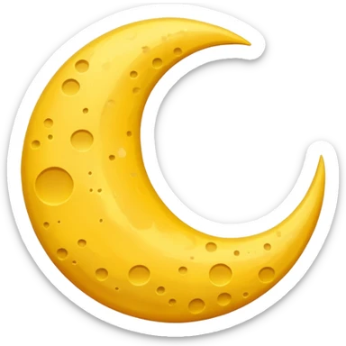 Crescent moon sticker