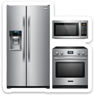 refrigerator, microwave, and dishwasher sticker