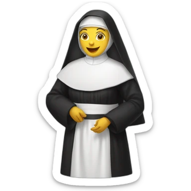 a nun partying sticker