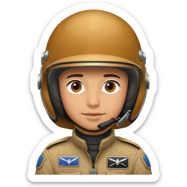 f1 pilot with helmet on sticker