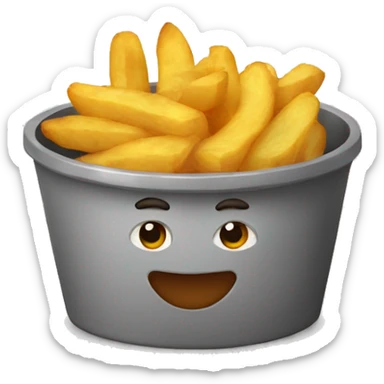 Batata frita em bandeja  sticker