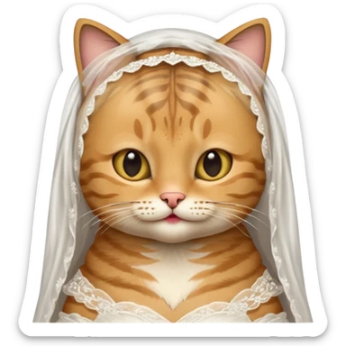 tabby cat brides sticker