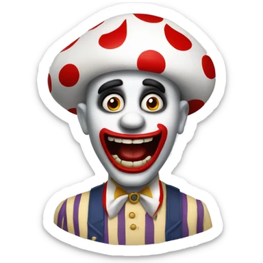 Un payaso con cuernos  sticker