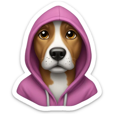 dog wearing a hoodie  sticker
