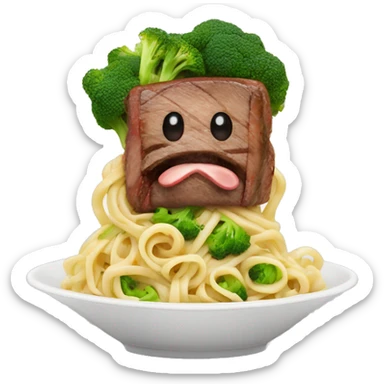 steak noodles with broccoli sticker