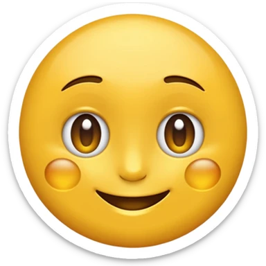 Emoji rond et jaune qui regarde à gauche de lui  sticker