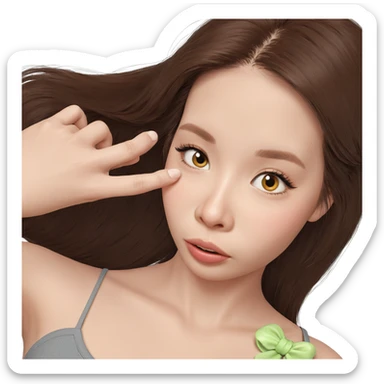 realistic portrait of a girl sticker