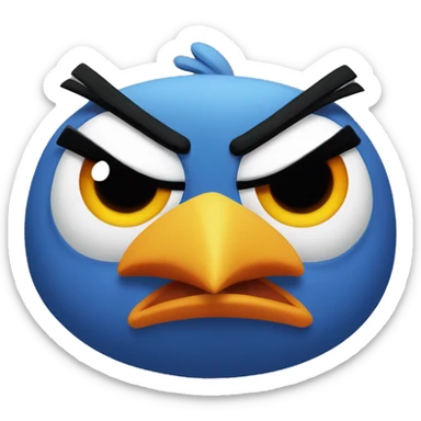 Mean looking angry bird sticker
