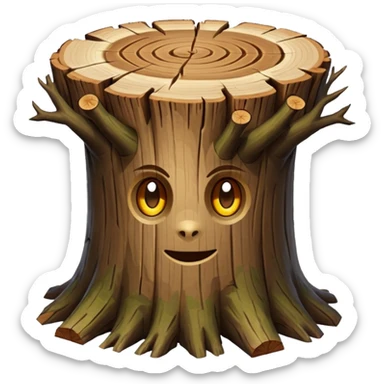 create a dnd style tree log.png using 48x48 pixels size sticker
