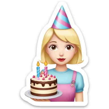 Happy Birthday girl sticker