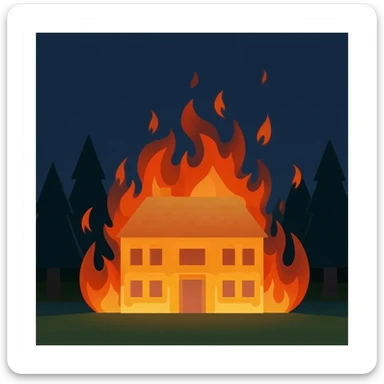 fire home sticker