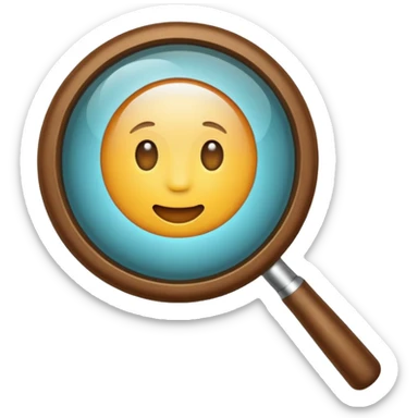 magnifying glass bright sticker