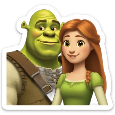 Shrek y fiona sticker