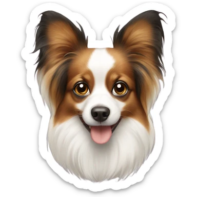 Papillon dog sticker