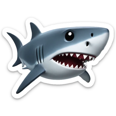 Shark with playing roblox sticker