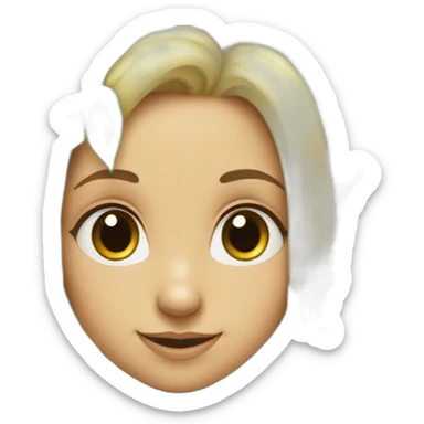 elf-girl-with-half-blonde-half-green-hair sticker