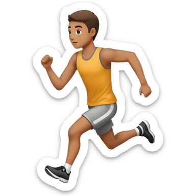 person running, medium skin tone sticker