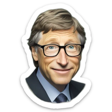 100 Dollar Bill With Bill Gates as the President sticker