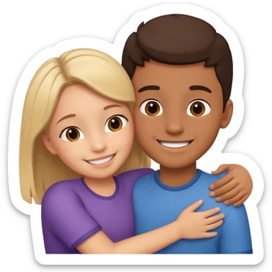 Love mod boy and girl sticker