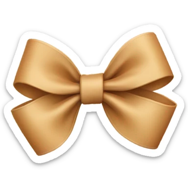 tan bow  sticker