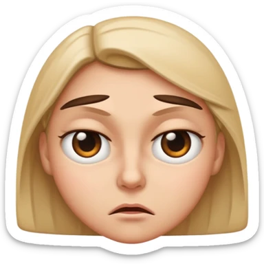 squinting eyes annoyed look sticker