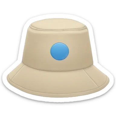 bucket hat blue sticker