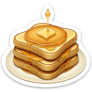 a pancake on toast sticker