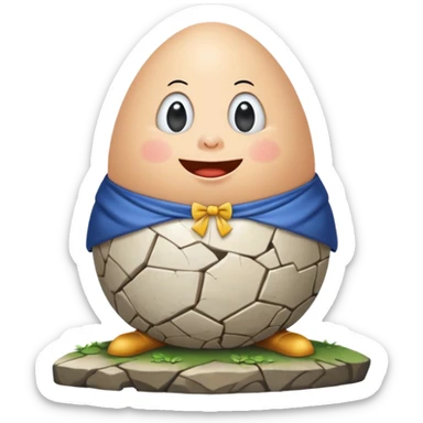humpty dumpty Nursery Rhyme Character sticker